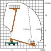 Working diagram super platform T 14 SP with dimensions