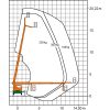 Diagrama de trabajo del conductor de camión T 20 BK con dimensiones