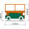 Dimensiones de la plataforma de andamio SB 08-0,7 E