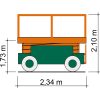 Dimensiones de la plataforma elevadora SB 08-0,8 E IV