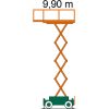 Arbeitsdiagramm SB 10-1,7 AS Scherenarbeitsbühne mit Arbeitshöhe