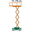 Diagramm der Elektro-Scherenbühne SB 12-1,7 EAS von SkyJack