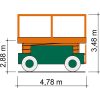 View Liftlux ciseaux SB 19-1,8 E avec des dimensions