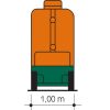 Achteraanzicht SGT 10 E III scharnierend telescopisch werkplatform