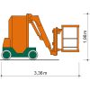 Diagramme latéral SGT 12 EV Plateforme de travail télescopique articulée