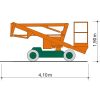 Vue latérale de la plate-forme de travail hybride SGT 12 avec télescope articulé