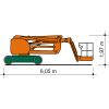 Vista laterale della piattaforma articolata SGT 15 E 3 D