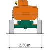 Back view of the articulated work platform SGT 16 KA +