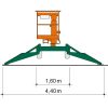 Largeur du véhicule avec et sans support Plate-forme télescopique articulée SGT 17 AL