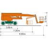 Vue latérale Plate-forme de travail télescopique articulée SGT 28 KA Hybrid