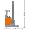 Seitenansicht Reach mast reach truck SMS 16-8000