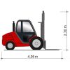 Vedere laterală a stivuitorului GSD 25-4700 A cu dimensiuni