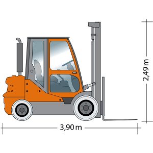 Empilhadeira GSD 30-5560 vista lateral