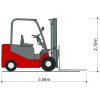 Seitenansicht Empilhador empilhador GSE 30-4500 com dimensões