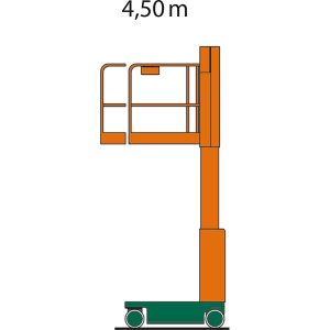 Altura de trabalho Nano SP de PowerTowers Indoorlift