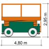 Schaarplatform SB 22-2,4 AS met afmetingen