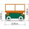 View scissor platform SB 22,5-2,5 AS with dimensions