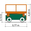 Figura Elevador de tijera SB 26,5-2,5 AS con dimensiones