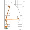 Diagramme de travail de la plate-forme de travail télescopique articulée SGT 12 A