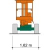 Larghezza del veicolo della SGT 12 Una piattaforma telescopica articolata