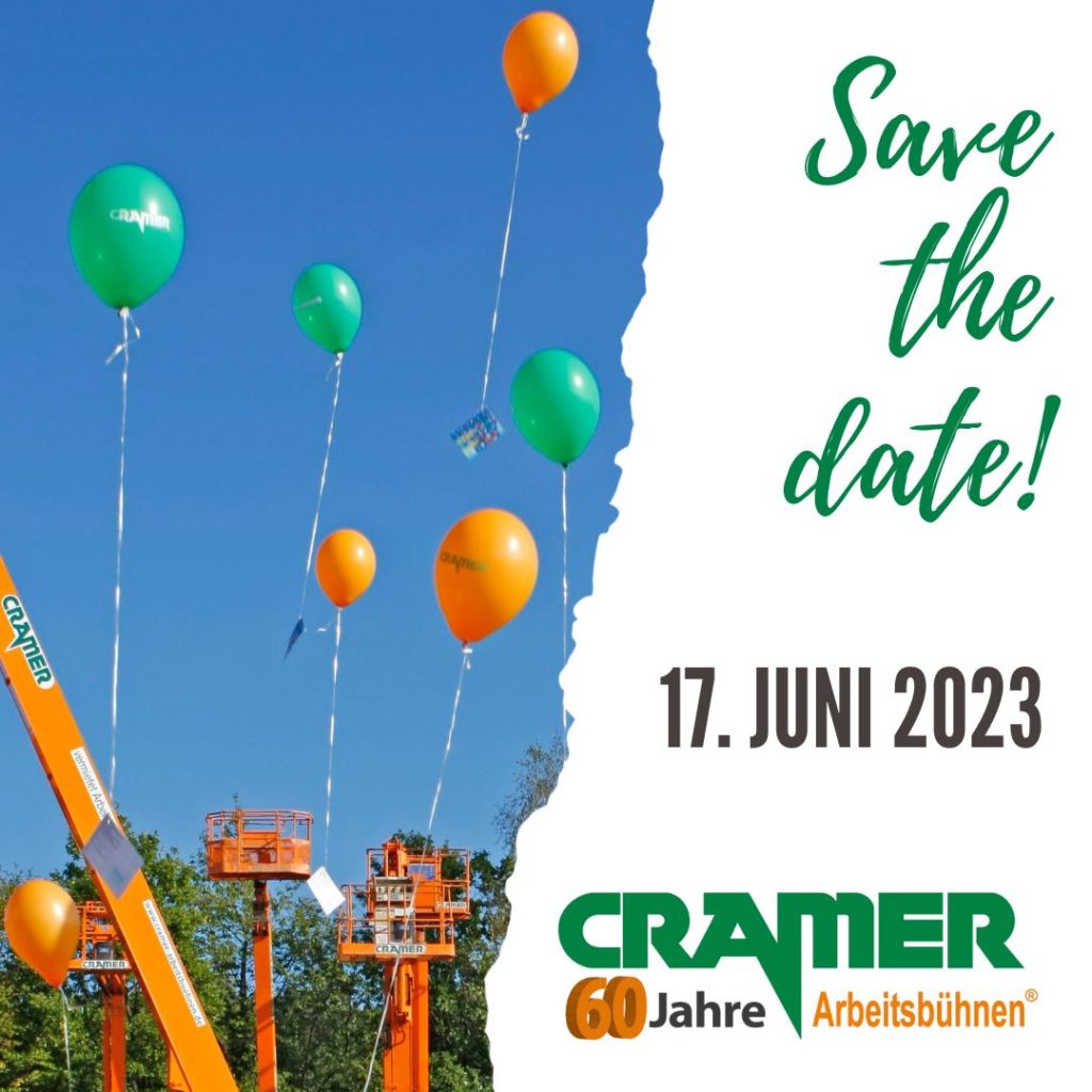 Save the date - 60 jaar Cramer hoogwerkers